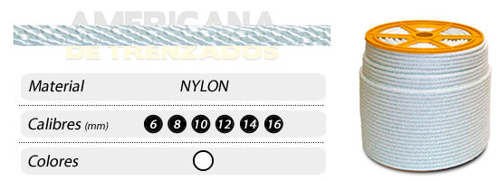 cuerda nylon brillante