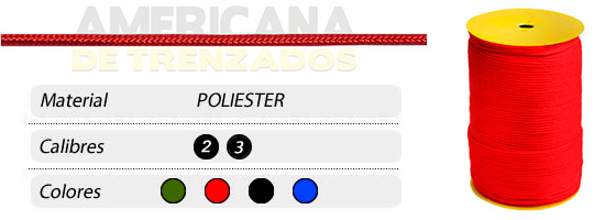 cuerda poliester color